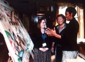 Michelle Obama admires Ros Tapestry May 2011