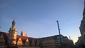 Altes Rathaus beim Sonnenuntergang