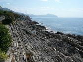 Genova Nervi, con il monte di Portofino alle spalle