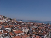 View over Lisbon from Santa Justa&#39;s Elevator