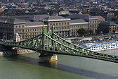 Corvinus old building and the liberty bridge