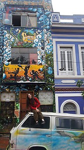 En el centro colorido de Bogotá