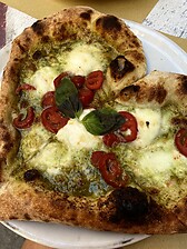 Heart pizza in Florence 