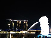 Merlion at night