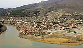 Mtskheta city at Kura (Mtkvari) river North West of Tbilisi