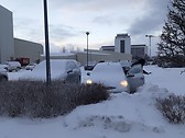 Snowy car park, January 2020