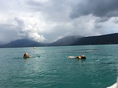 Swimming in lake Annecy