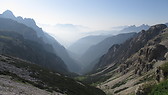 The valley behind the Three Peaks