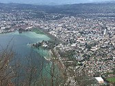 View of Annecy town from Mont Veyrier