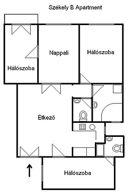 Spacious 3 bedroom apartment in Budapest