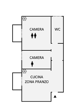 Bed in shared double room