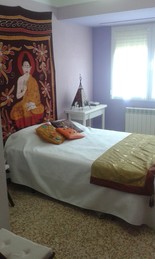 habitación amplia, luminosa y tranquila en piso.