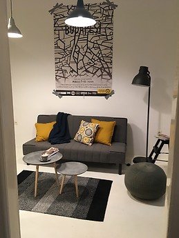 Moody studio apartment with fabulous new furniture in the city c