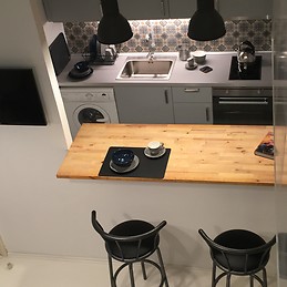 Moody studio apartment with fabulous new furniture in the city c