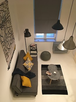 Moody studio apartment with fabulous new furniture in the city c