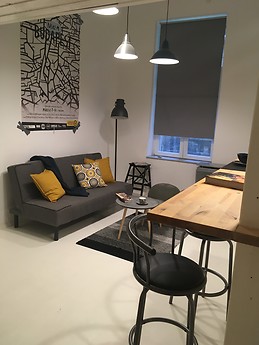 Moody studio apartment with fabulous new furniture in the city c