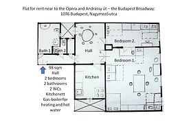 Two-room apartment in Nagymezo street available