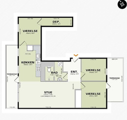 Very attractive 4 rooms apartment in Copenhagen South Area.