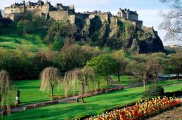 Princes Street Gardens and Edinburgh Castle