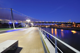 Bridge over the river &#34;Leie&#34;