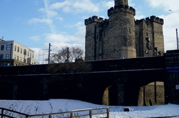 Castle Keep en downtown Newcastle