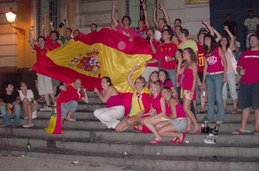 Celebrando la Eurocopa, junio '08- Piazza Bellini
