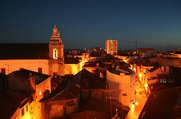 Night view of Cathedral from apartment