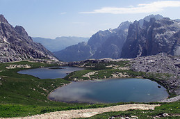 The lakes of the Sextener Dolomites