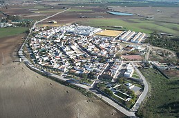 Vista de pájaro de Torrecera desde una avioneta