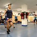 Allenarsi per la boxe.