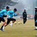 Allenarsi per una gara sportiva.