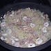 Arroz con gambas y bacon