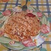 Arroz con gambas y bacon