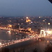 Budapest during the night at Citadella