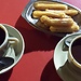 Chocolate con churros, desayuno español.