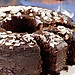 Delicious and easy chocolate cake with white chocolate glaze rec