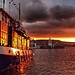 Lahti harbour during the sunset