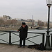 Seine River with a violinist