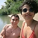 swimming in the Rhone river with my couchsurfing guest from Morocco