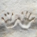 This is my hand impressions that I left on the mountains.