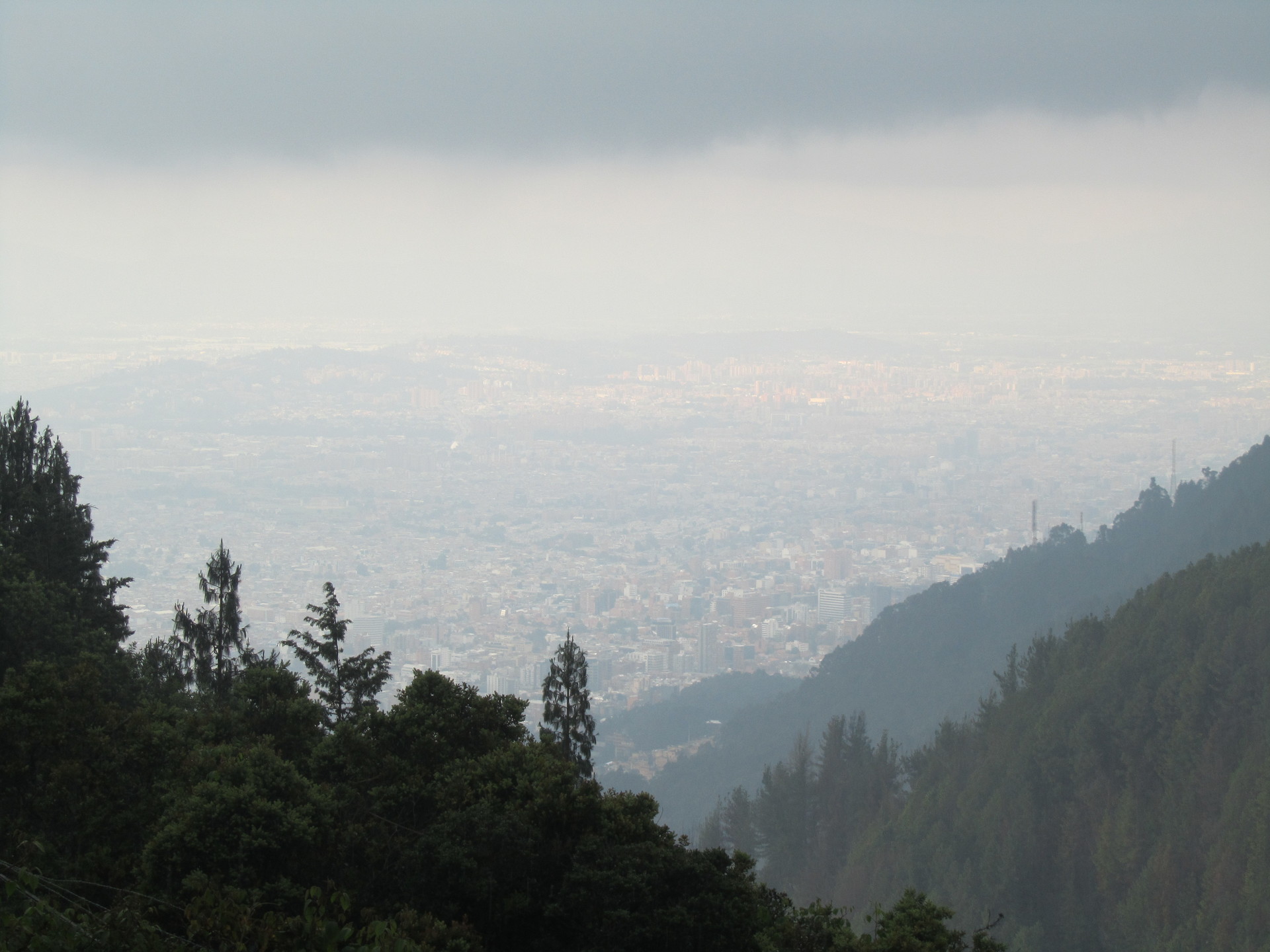 A panoramic of Bogotá