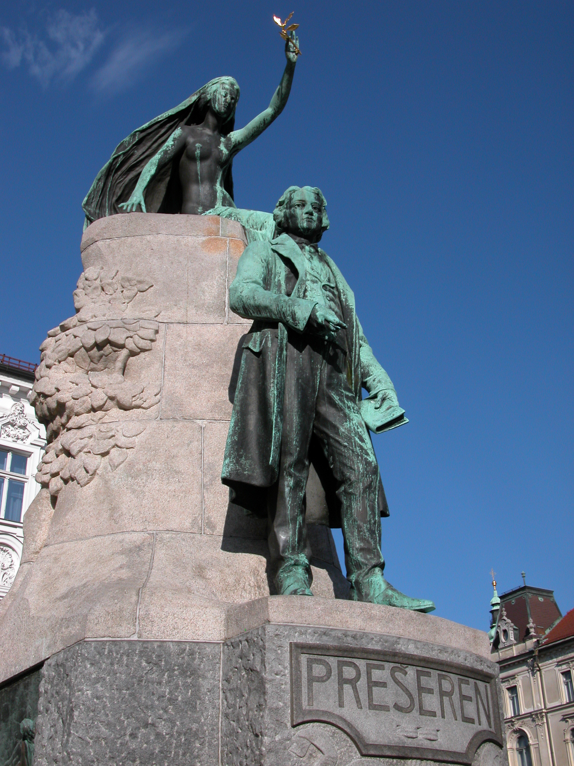 Image result for preseren statue