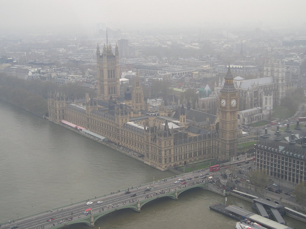 The Houses of Parliament from the London Eye