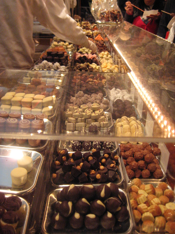 Christmas market and chocolate