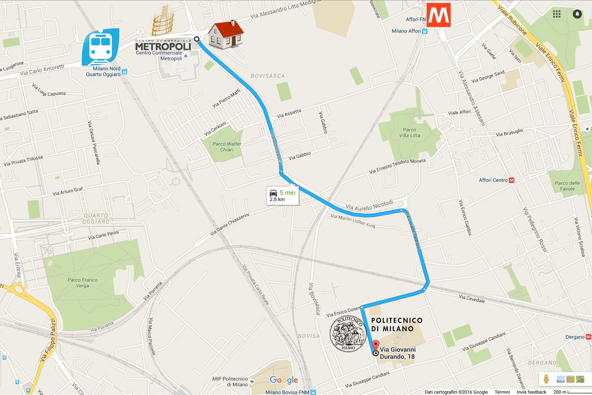 Apartment in Milan near by Politecnico di Milano Bovisa Campus and in