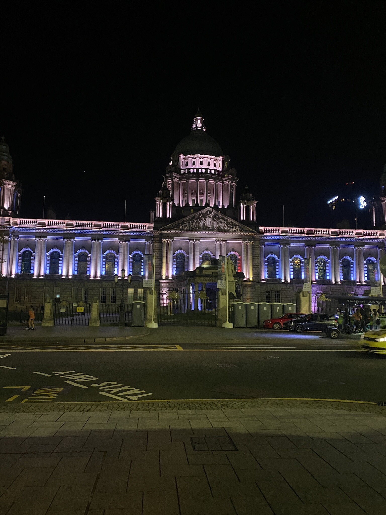 Belfast city hall at night 