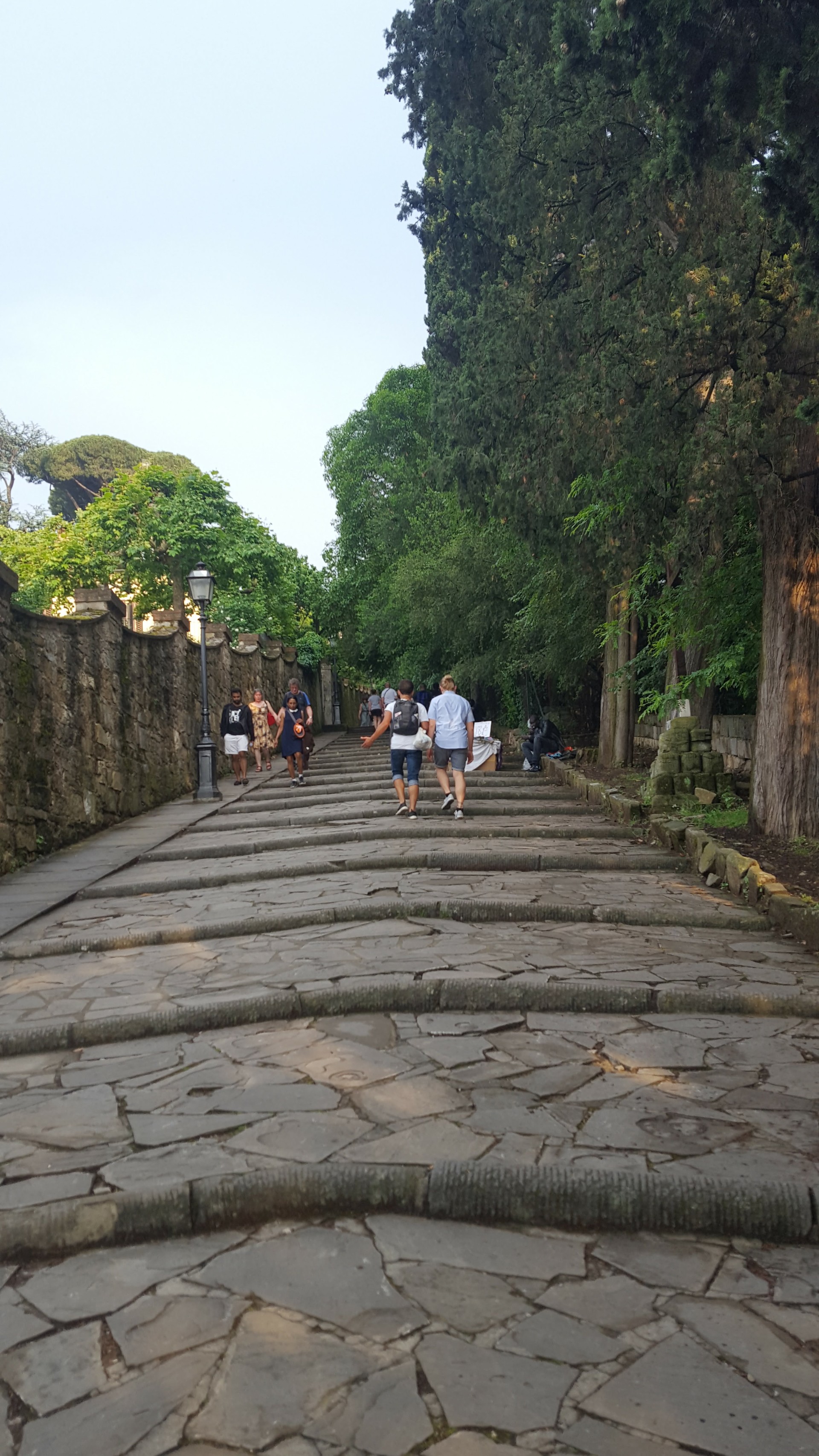 Camino para llegar a la Plaza Miguel Ángel