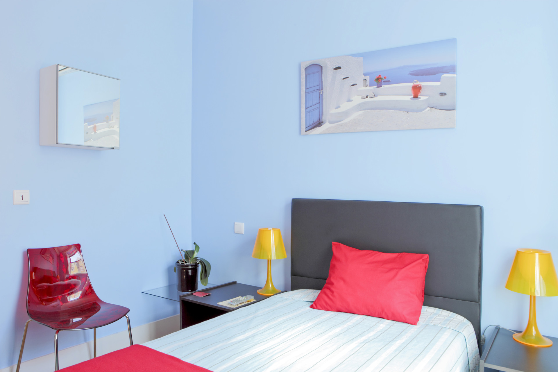 Comfortable room with air conditioning cold and heat