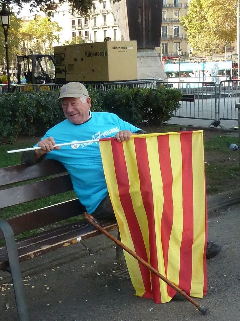 Demonstration in Plaza de Catalunya