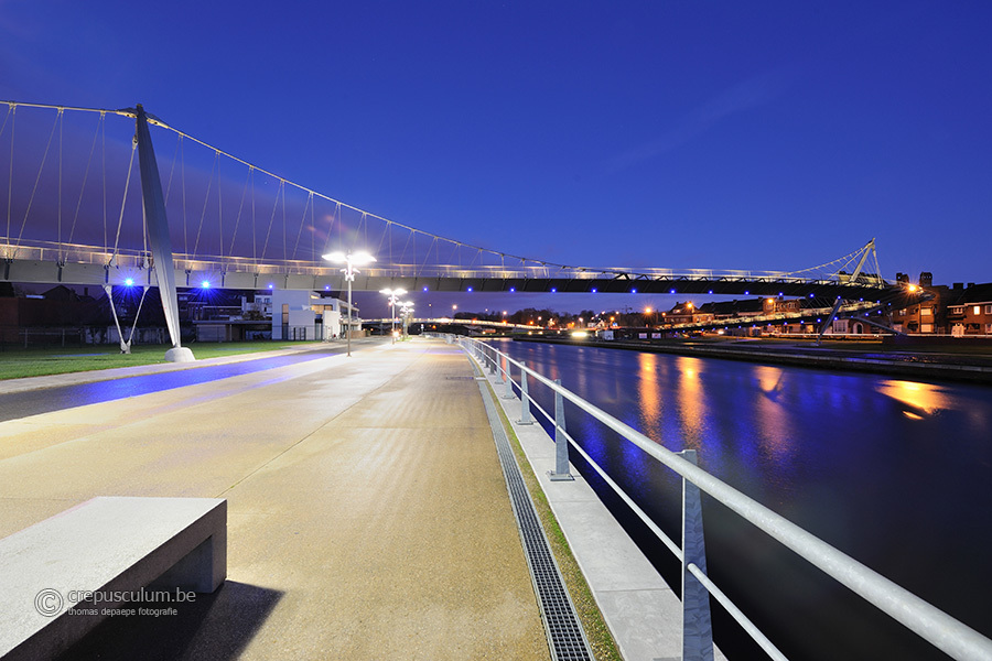 Bridge over the river &#34;Leie&#34;